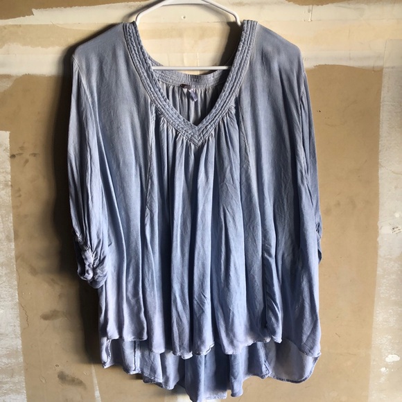 Free People Catch Me If You Can Oversized V-Neck - Picture 1 of 4